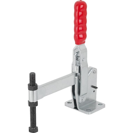 Kipp Toggle Clamp Vertical Std, Horizontal Foot F2=8000, Full Holding Arm M16X150, Steel Zinc Plated, K1258.08000